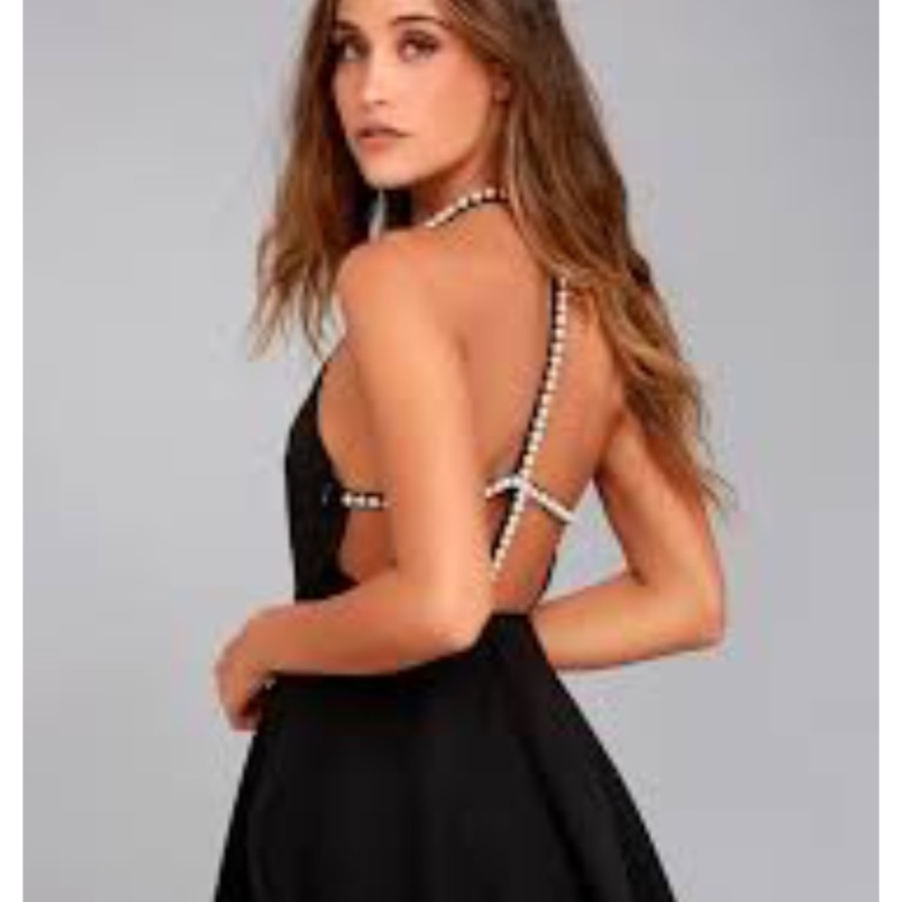 Lulus black pearl dress